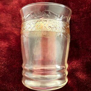 Stippled Rose S - 4 Inch Depression Glass Tumblers - Set of 7